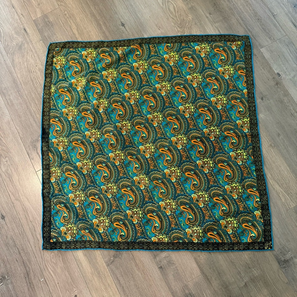 Etro 100% Silk Scarf Paisley Made in France